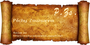 Péchy Zsuzsanna névjegykártya